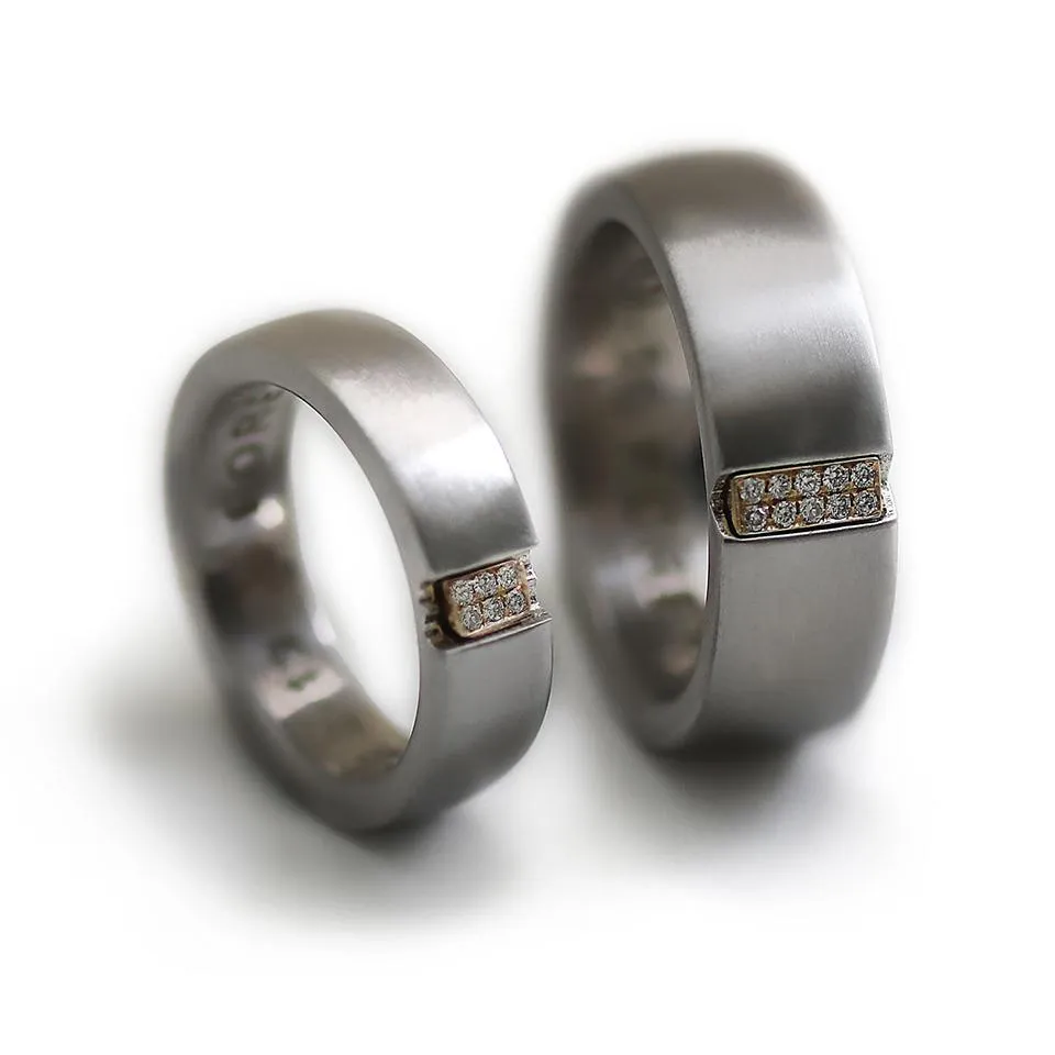 Diamonds and Heart ring set