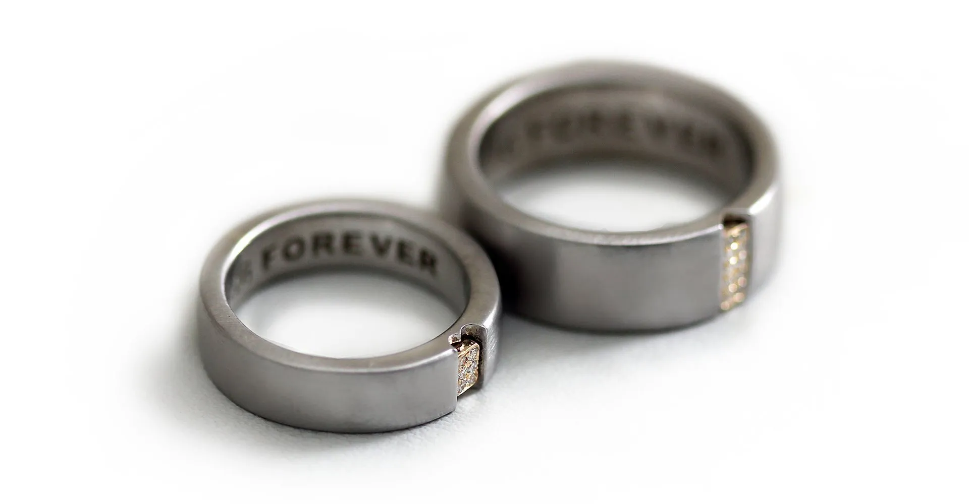 Diamonds and Heart ring set