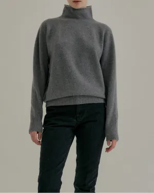DILA SOFT WOOL MOCK TURTLENECK GREY