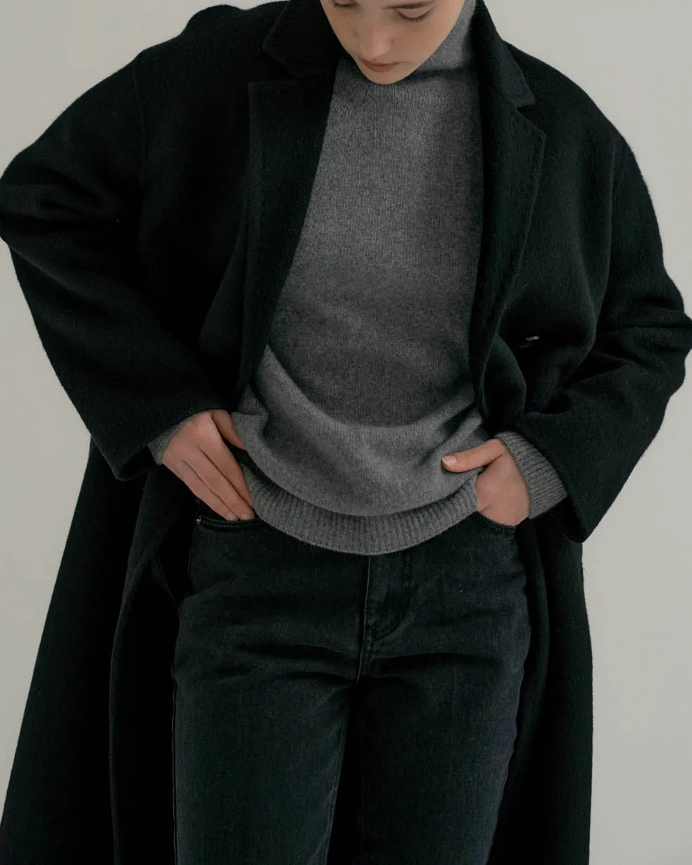 DILA SOFT WOOL MOCK TURTLENECK GREY