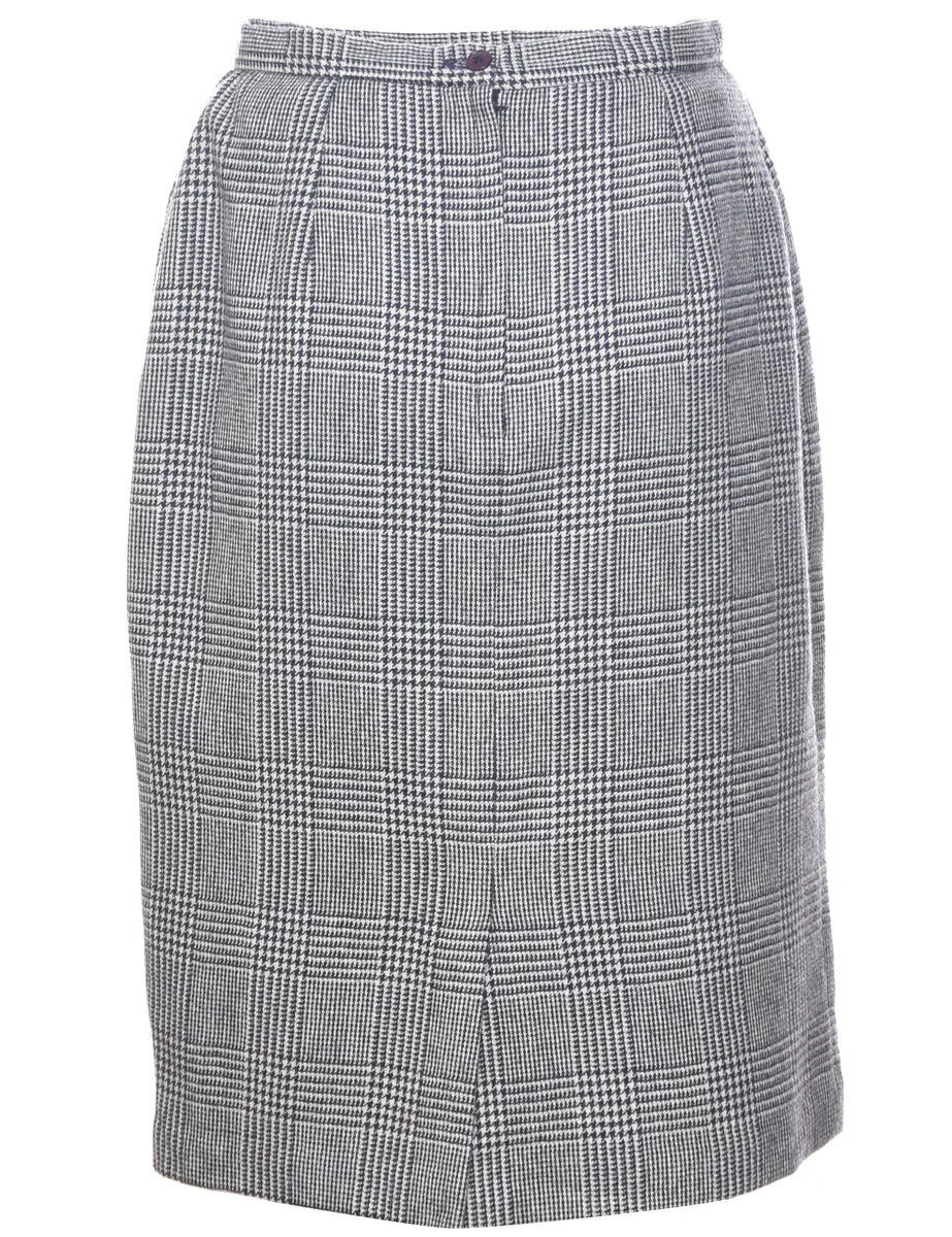 Dogtooth Pencil Skirt - M