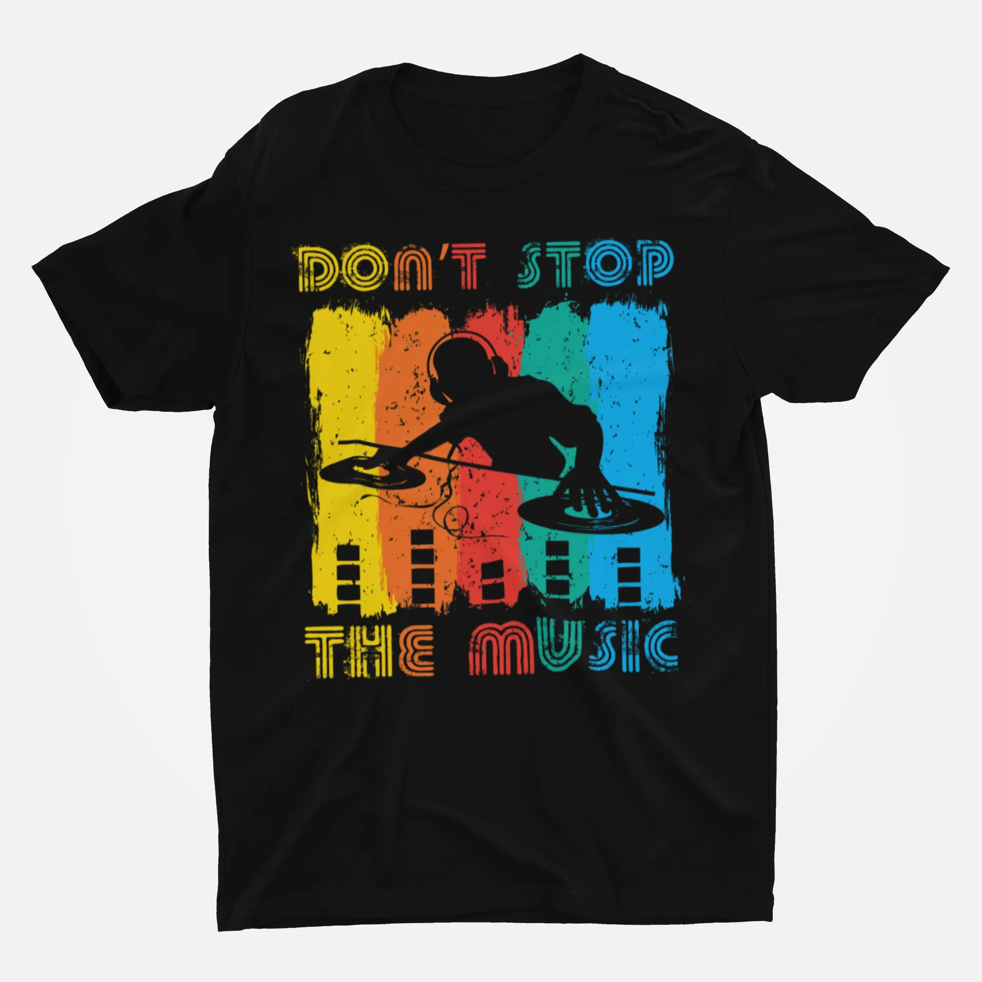 Dont Stop The Music Black T-Shirt For Men