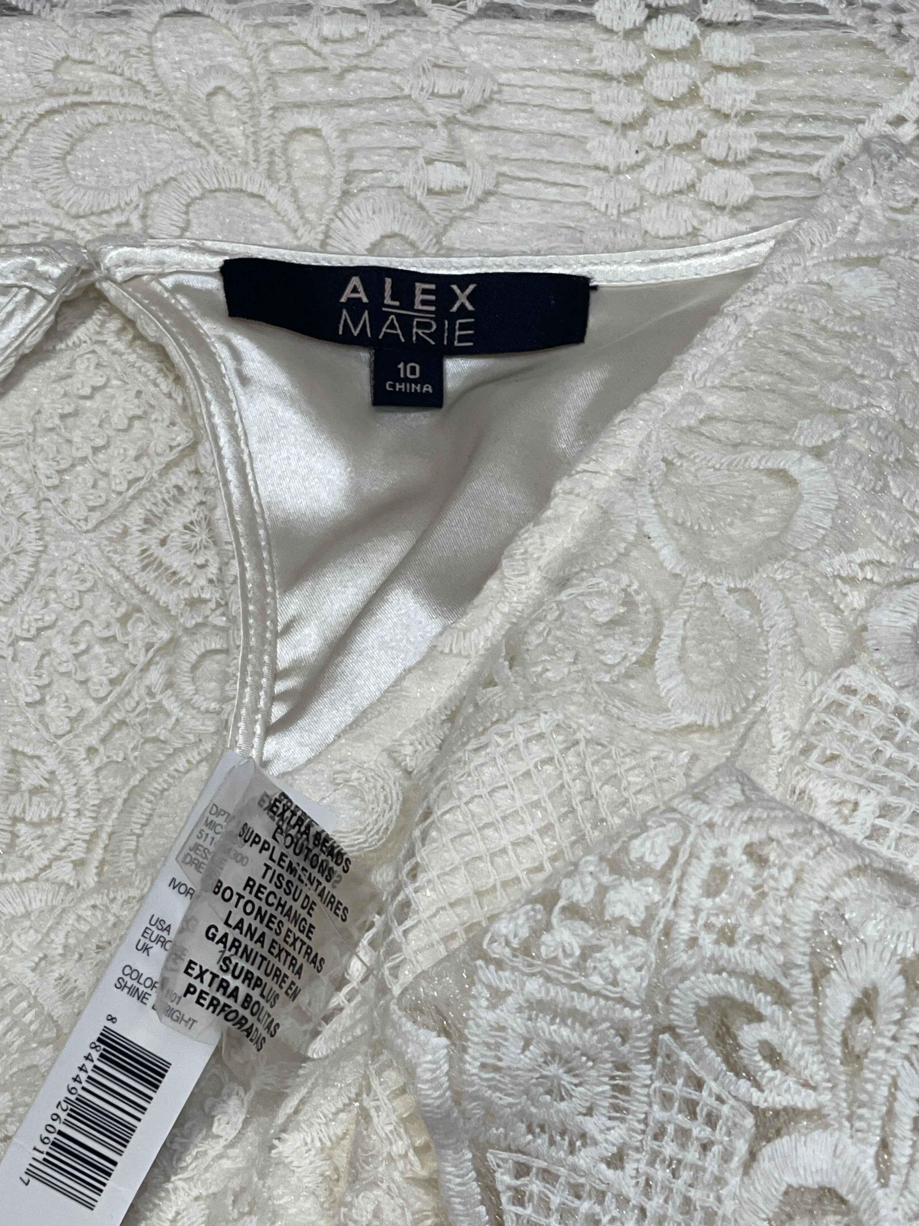 Dress Party Midi By Alex Marie In Cream, Size: 10