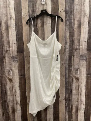 Dress Party Midi By Express In White, Size: Xl