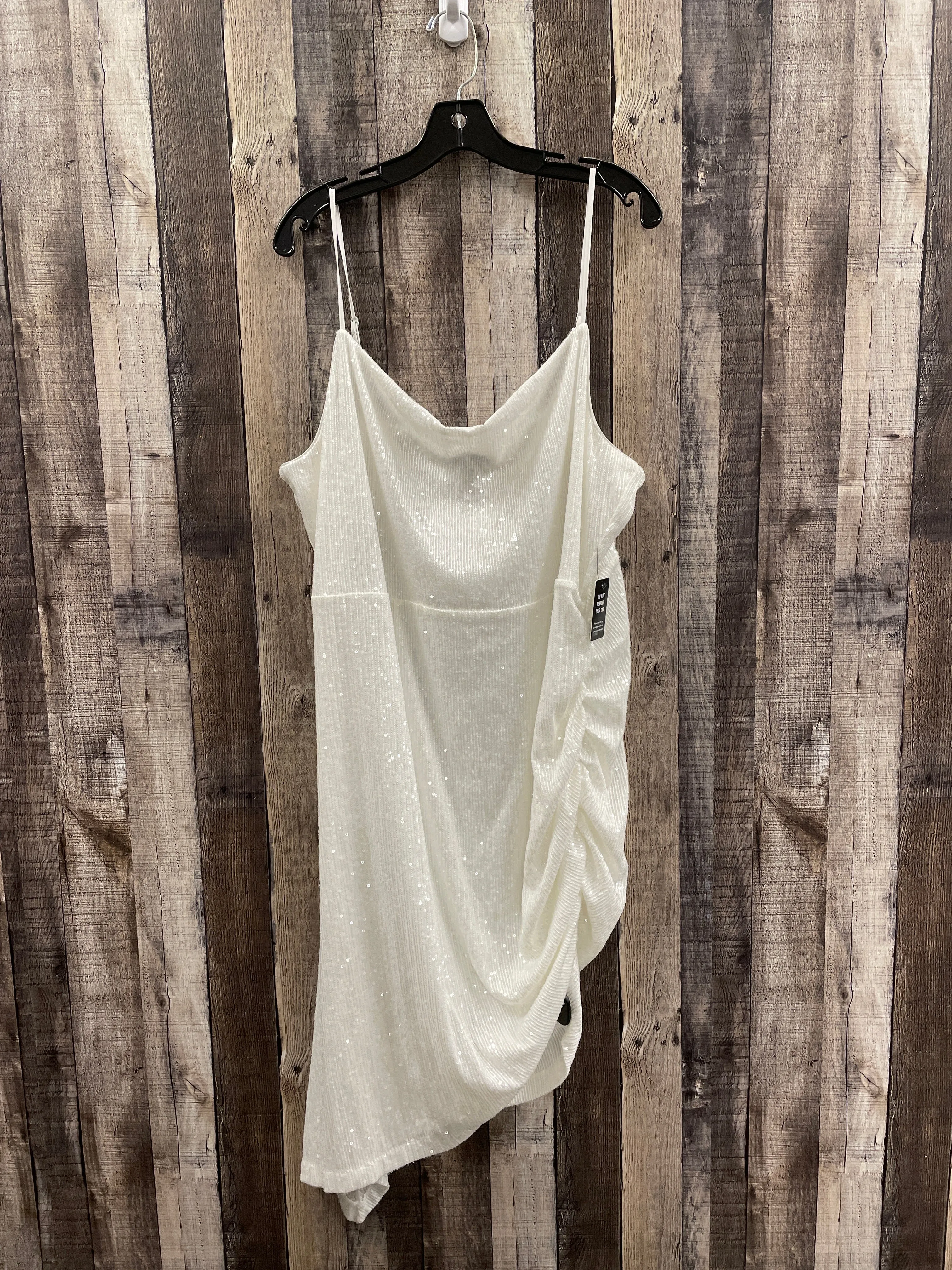 Dress Party Midi By Express In White, Size: Xl