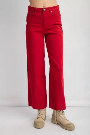 Easel - Soft Stretch High Waisted Twill Pant