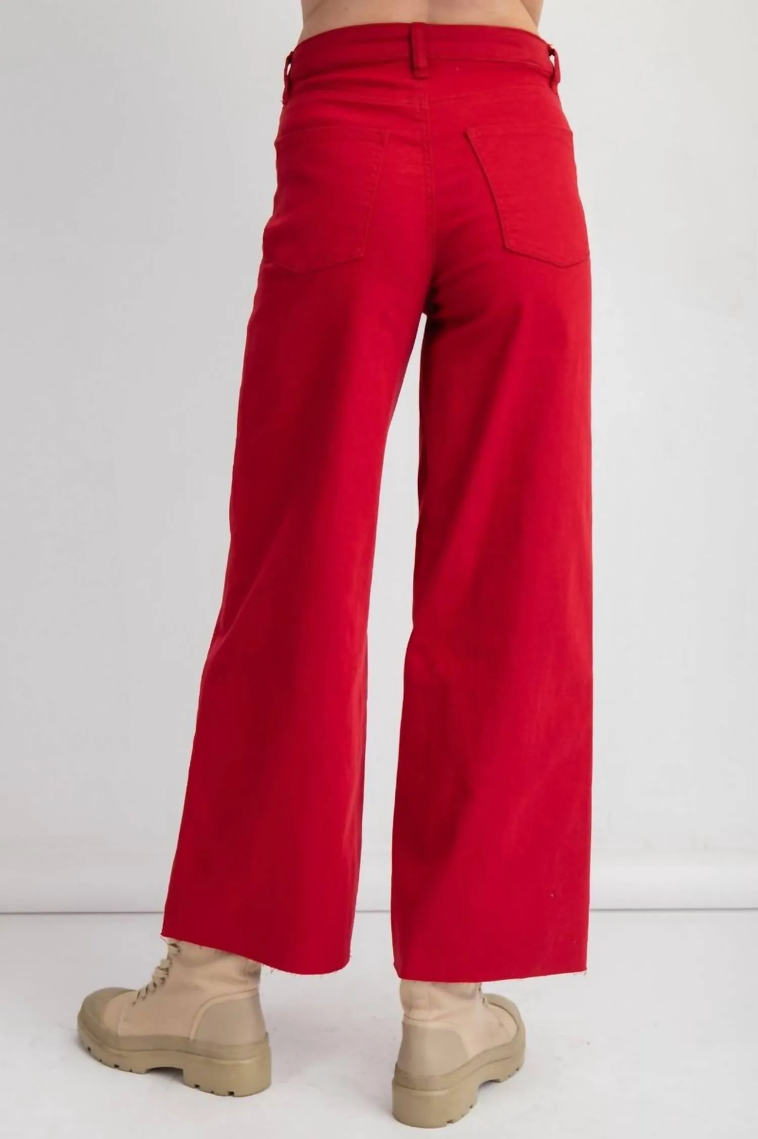 Easel - Soft Stretch High Waisted Twill Pant