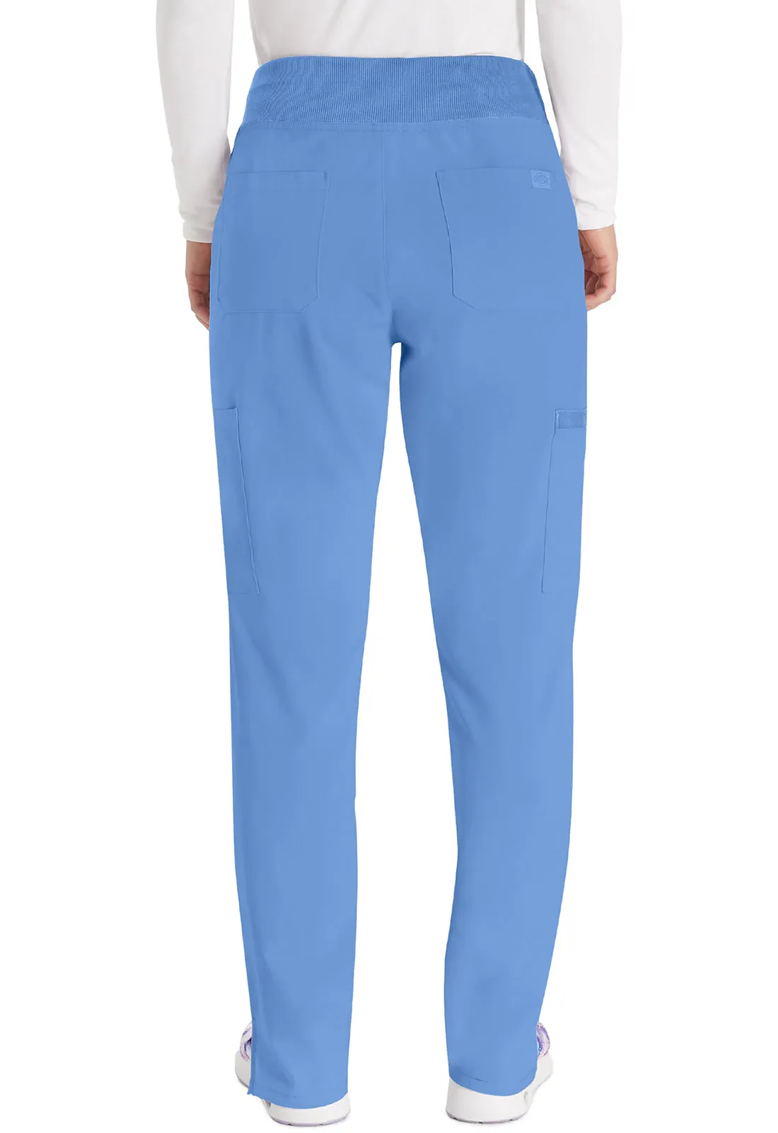 EDS Essentials DK005 Natural Rise Tapered Leg Pull-On Pants Ciel