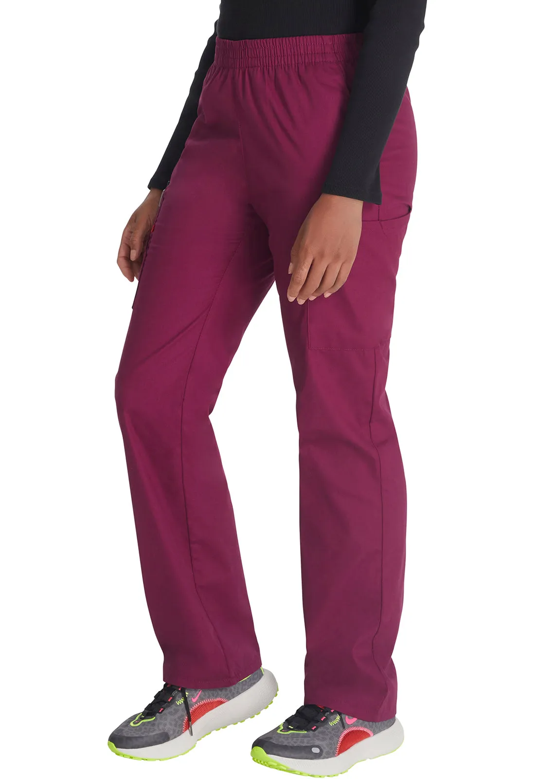 EDS Signature 86106 Natural Rise Tapered Leg Pull-On Pants Wine