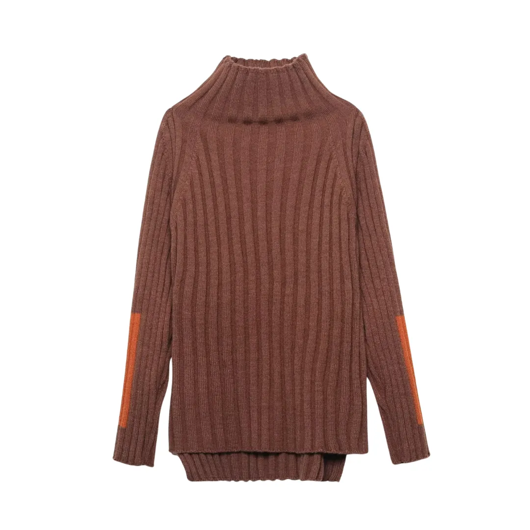 Elbow Patch Turtleneck Sweater