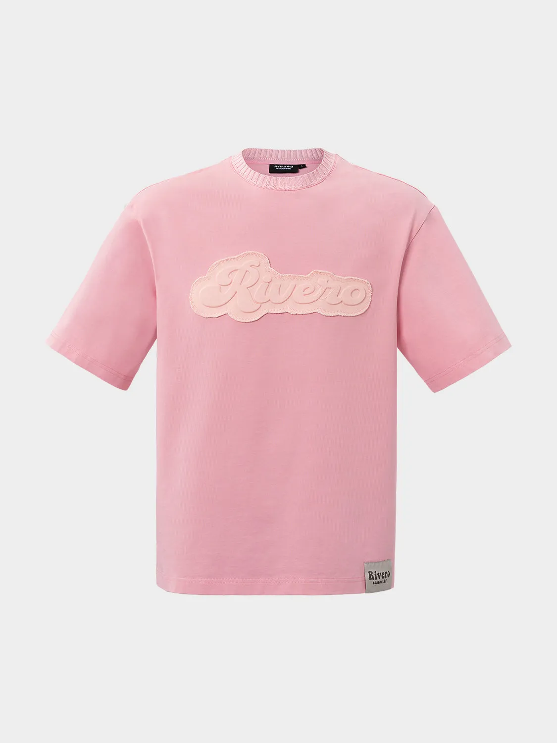 EMBOSSED OVERSIZED T-SHIRT PINK