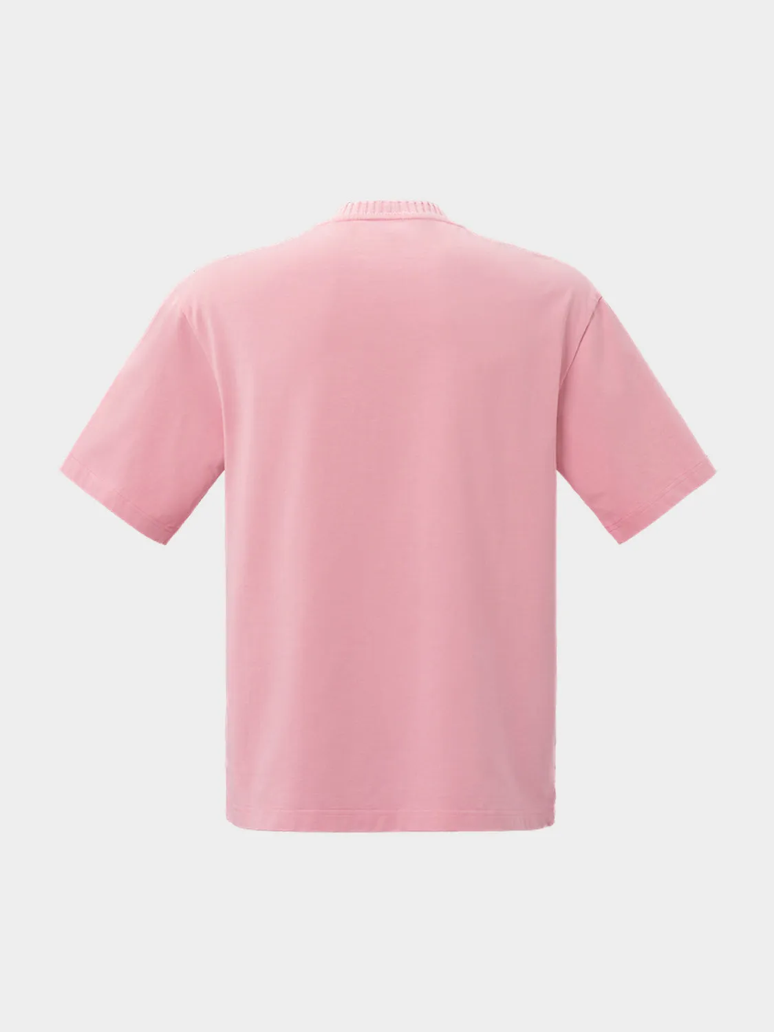 EMBOSSED OVERSIZED T-SHIRT PINK