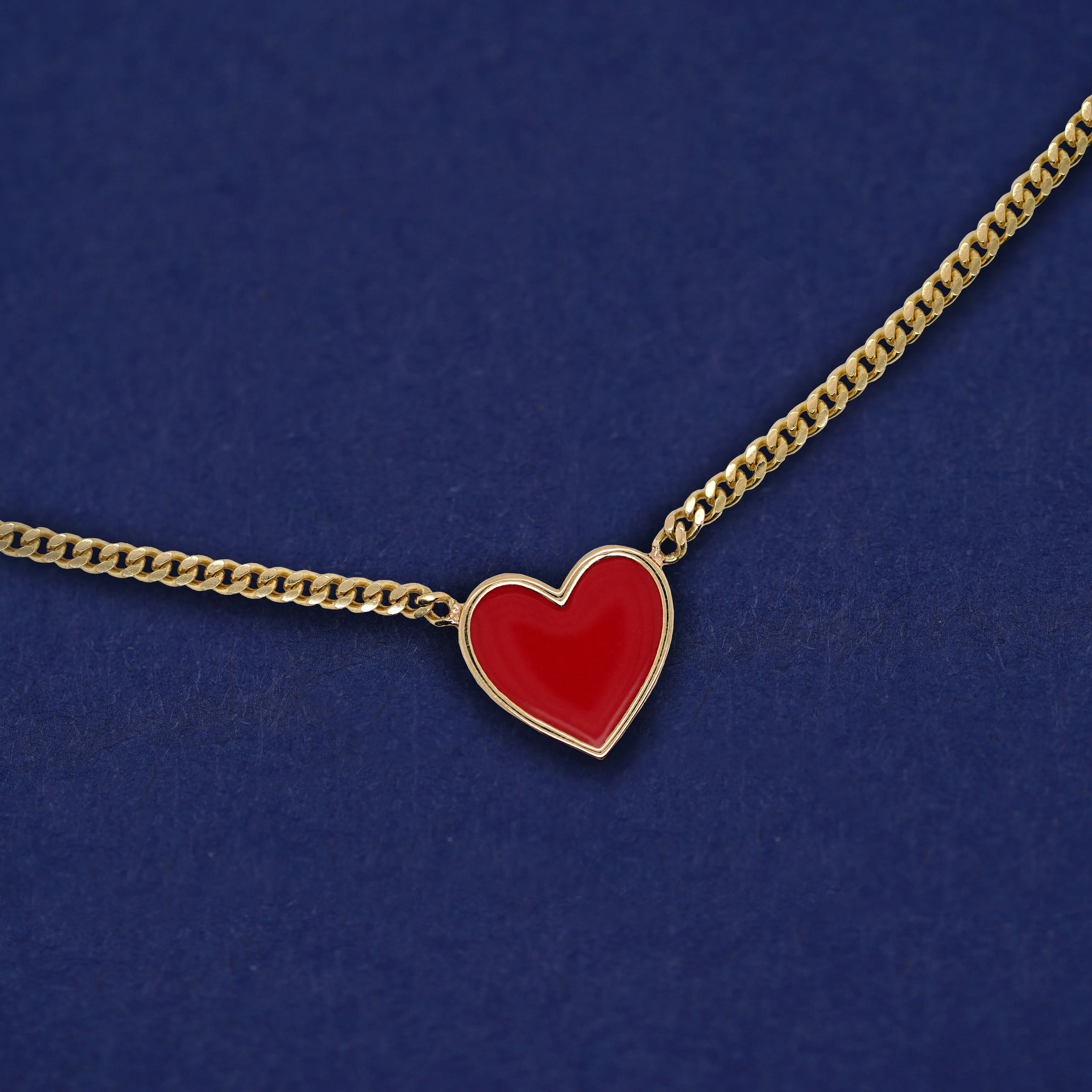 Enamel Heart Necklace