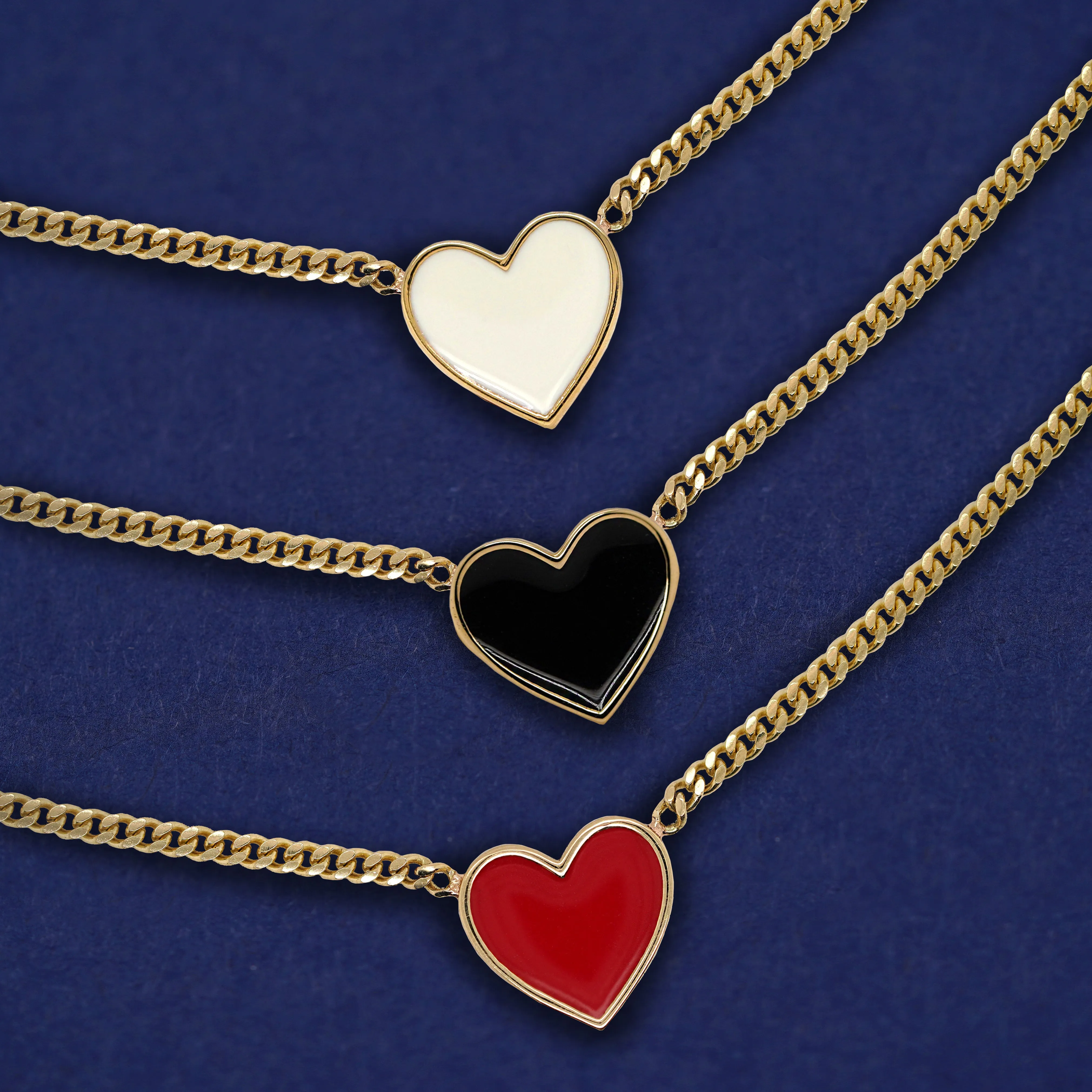 Enamel Heart Necklace