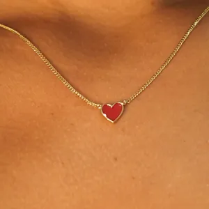 Enamel Heart Necklace