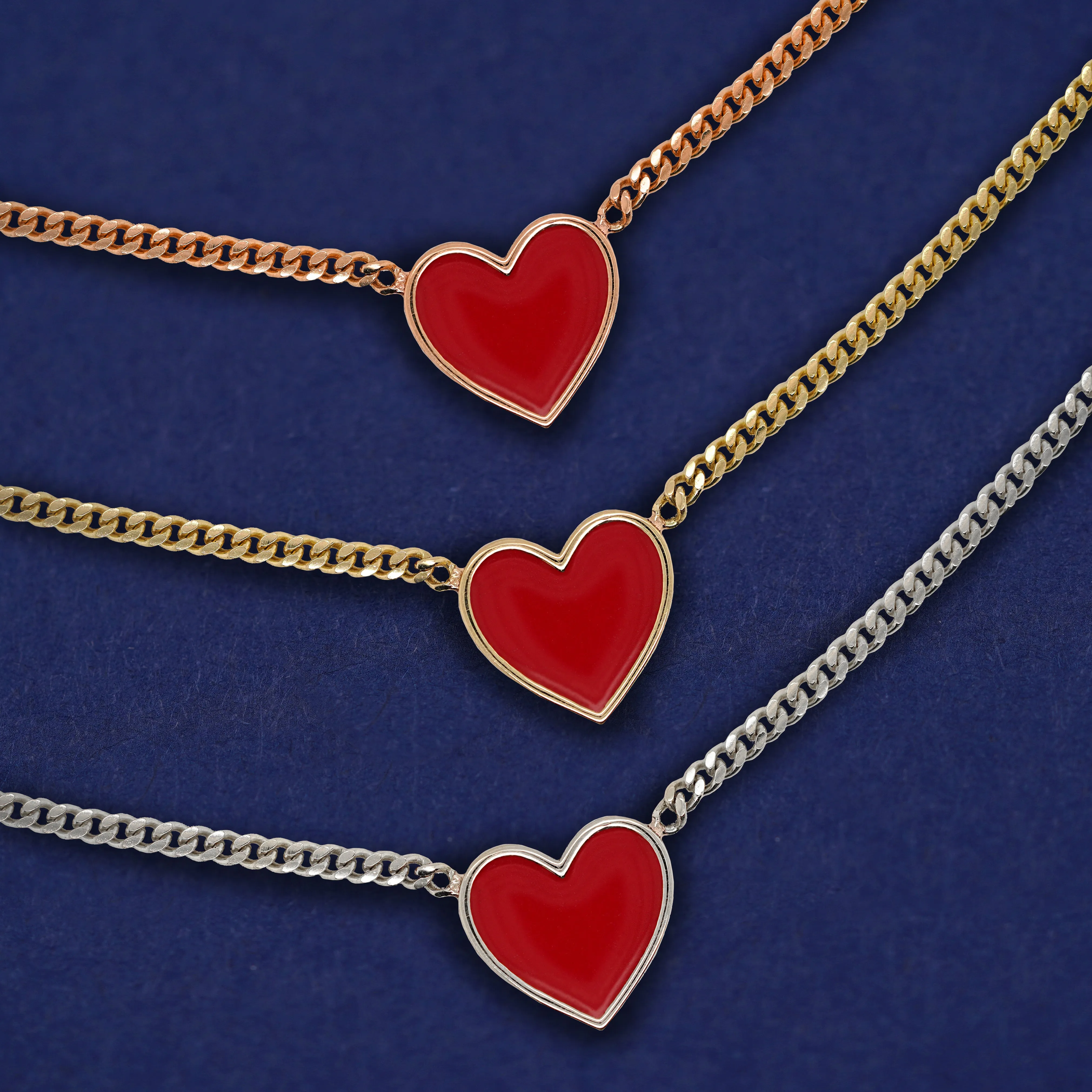 Enamel Heart Necklace