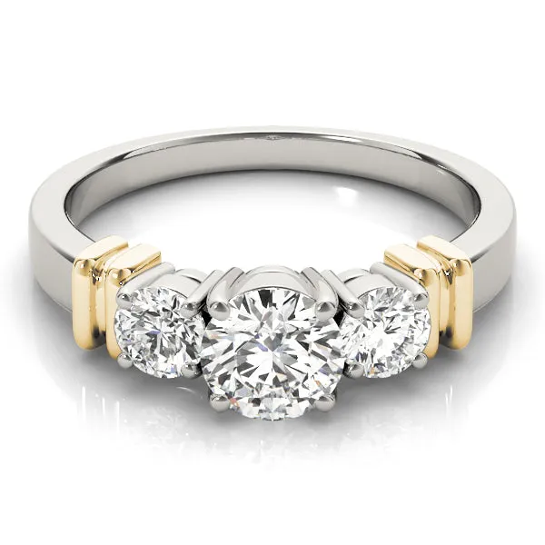 Engagement Rings 3 Stone Round - TN82564