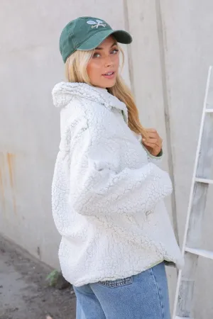 Evergreen Sherpa Pullover-FINAL SALE