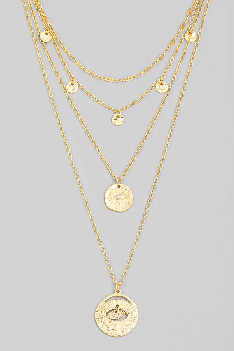 Evil Eye Coin Necklace