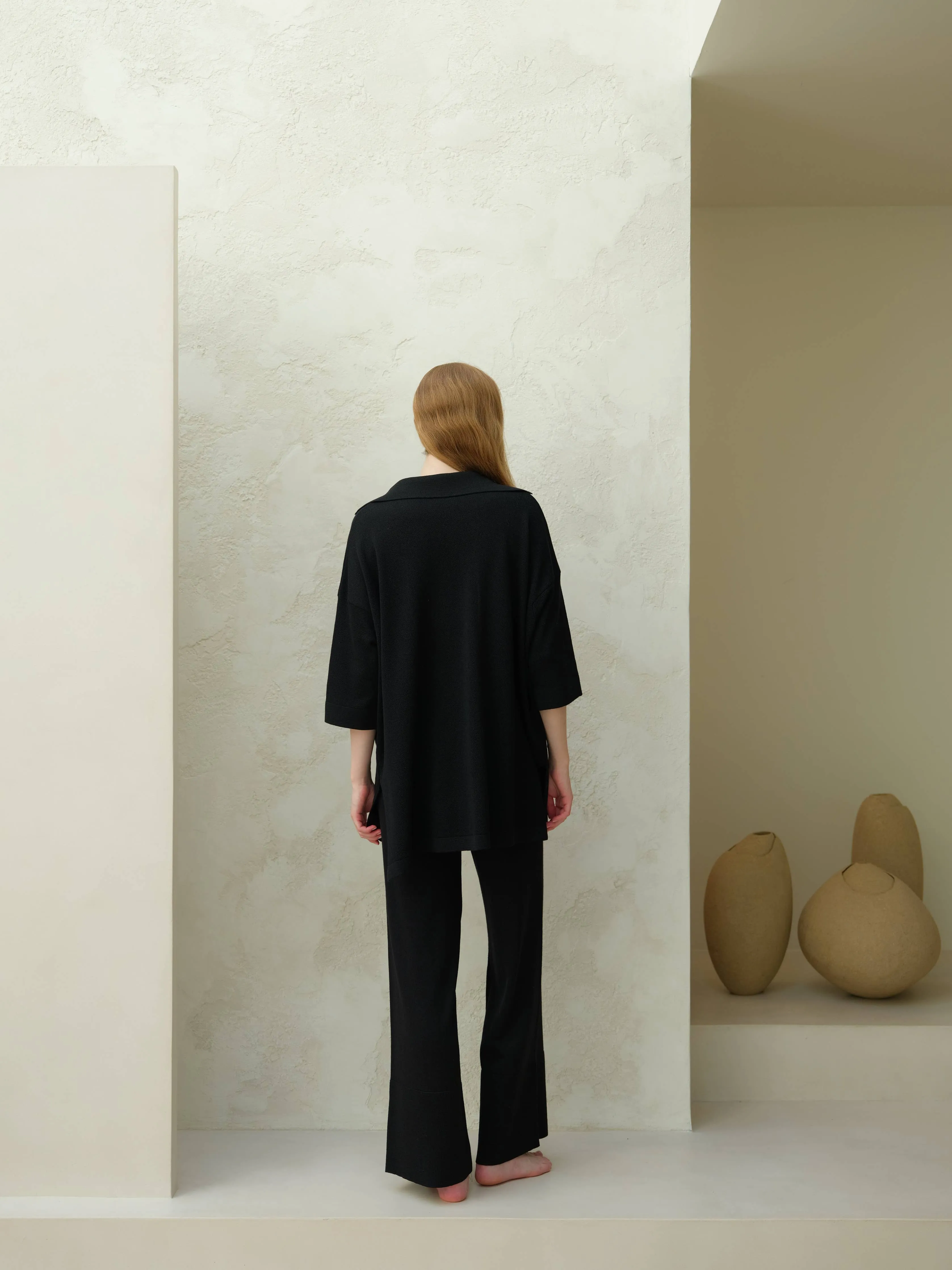 Extra Fine Merino Wide Legged Trousers