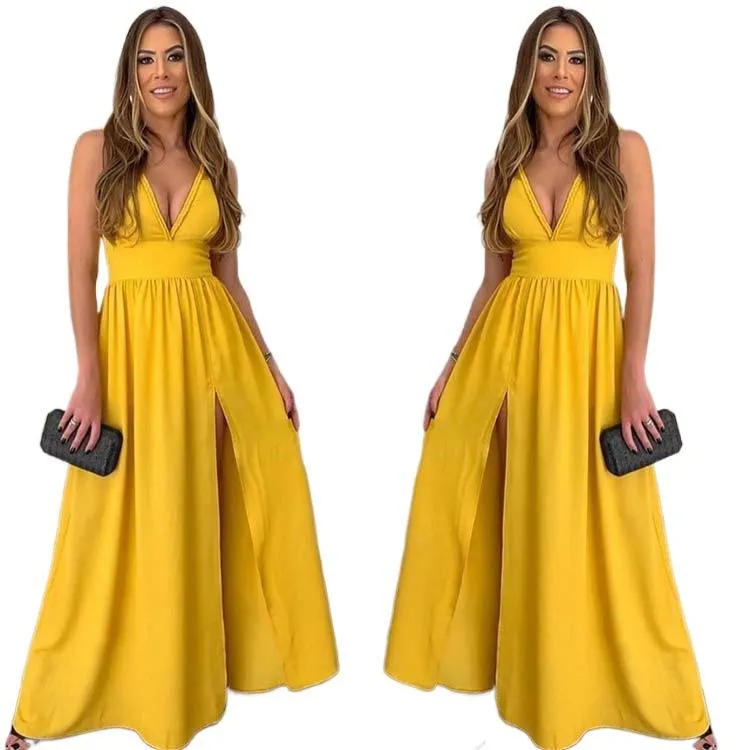 Fashion Causl Sleeveless Long Dresses