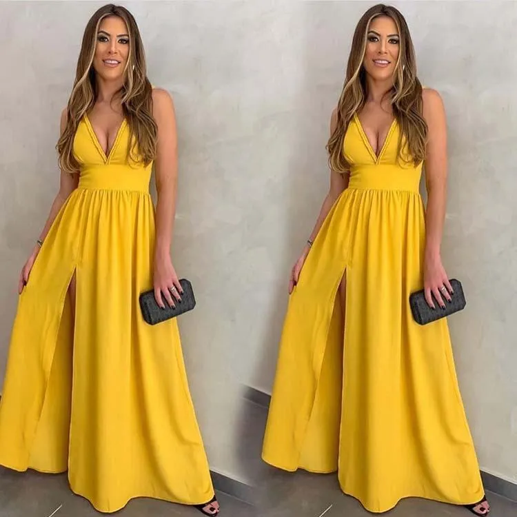 Fashion Causl Sleeveless Long Dresses