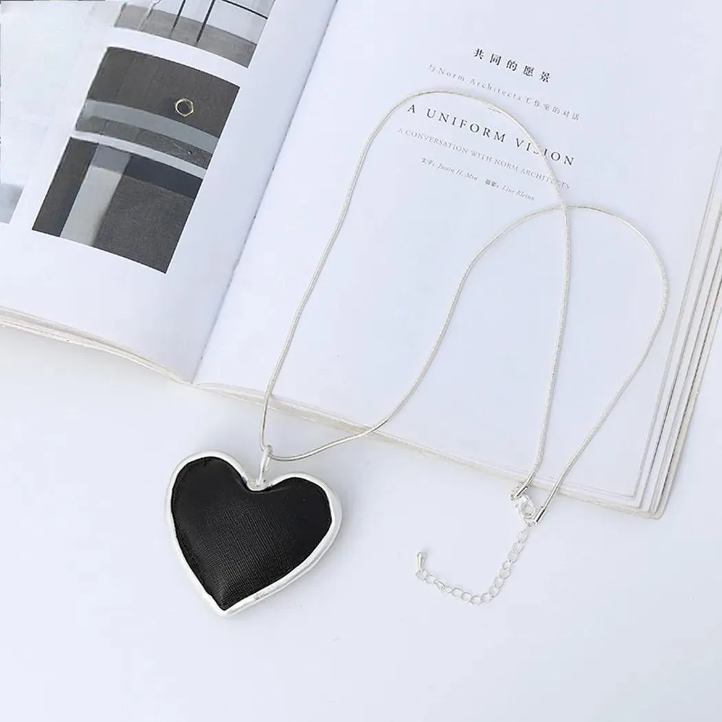 Fashion Jewelry Long Necklace for Women Big Heart necklaces & pendants