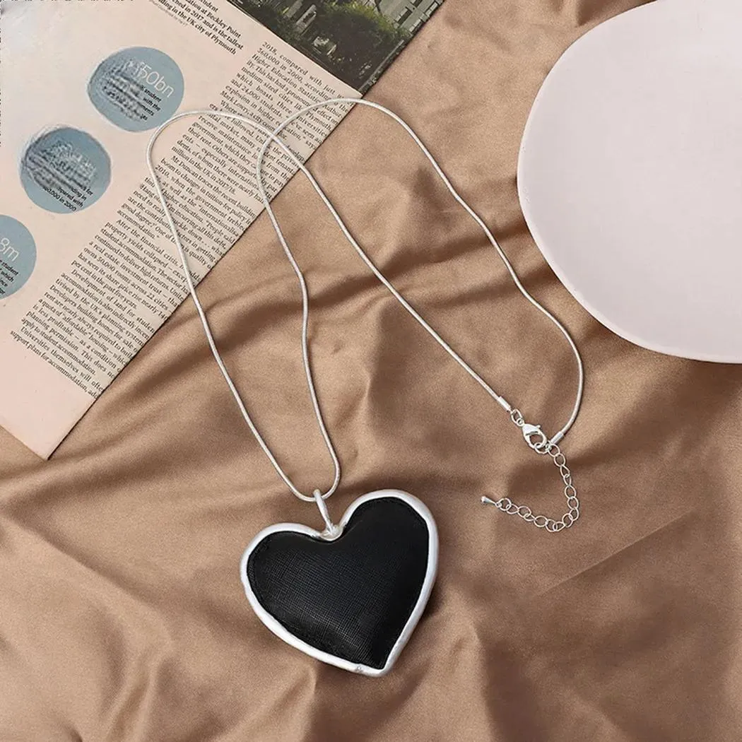 Fashion Jewelry Long Necklace for Women Big Heart necklaces & pendants