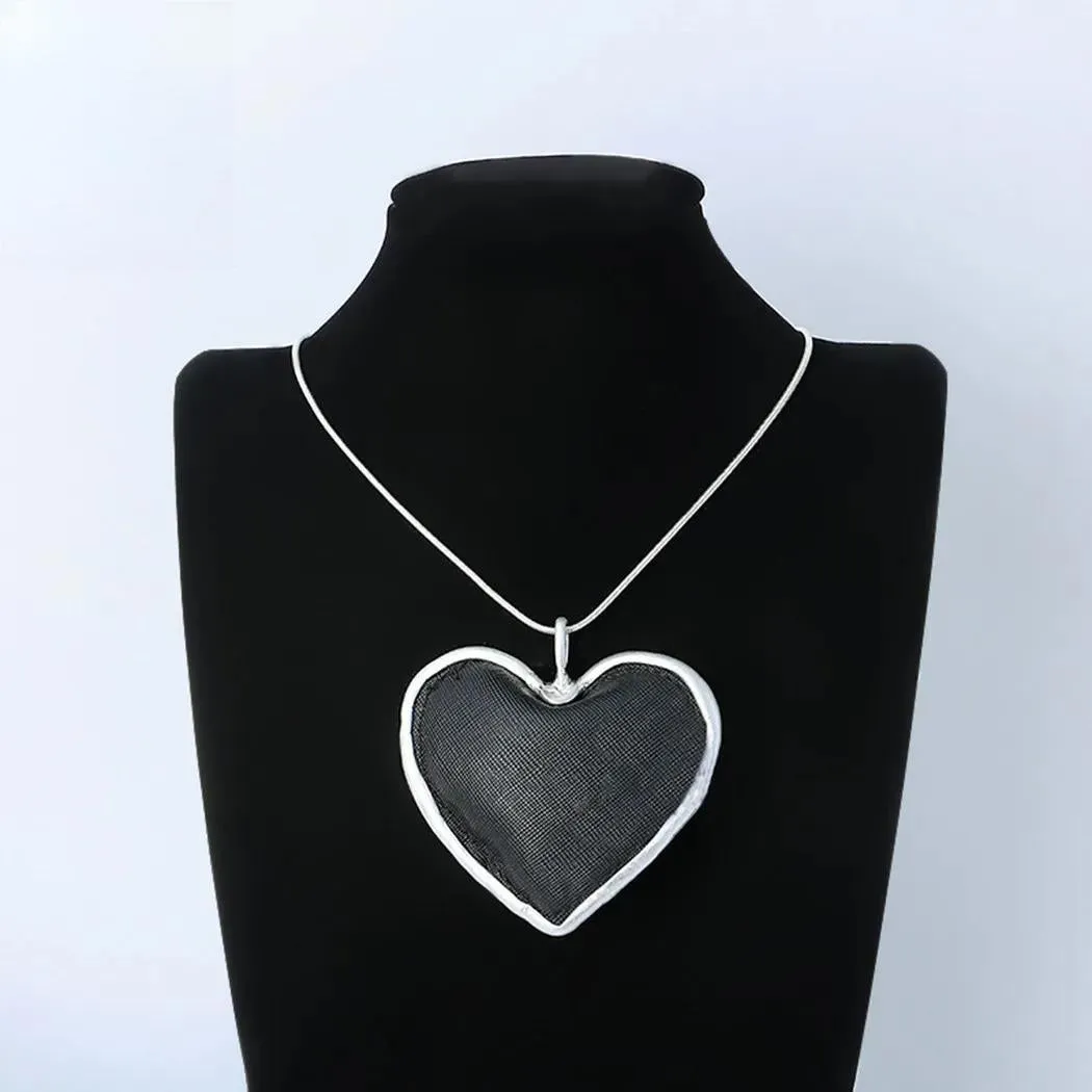 Fashion Jewelry Long Necklace for Women Big Heart necklaces & pendants