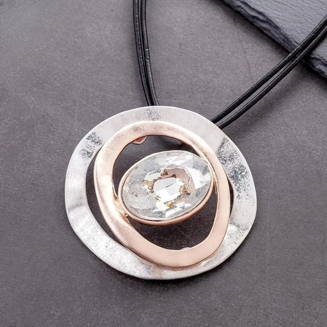 Fashion Round Neck Chokers for Women's Jewelry Geometric Leather Long Chains