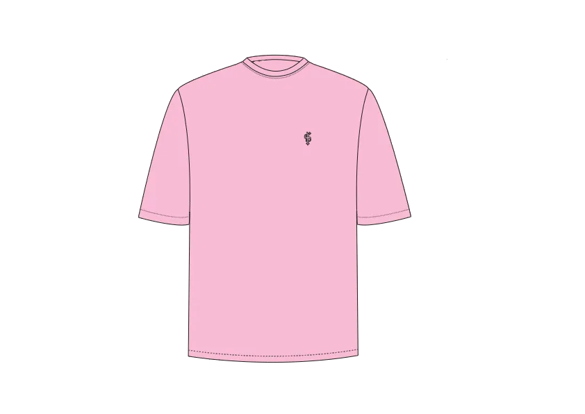 Father Sons Classic Pink Oversized Crew T Shirt - FSH870