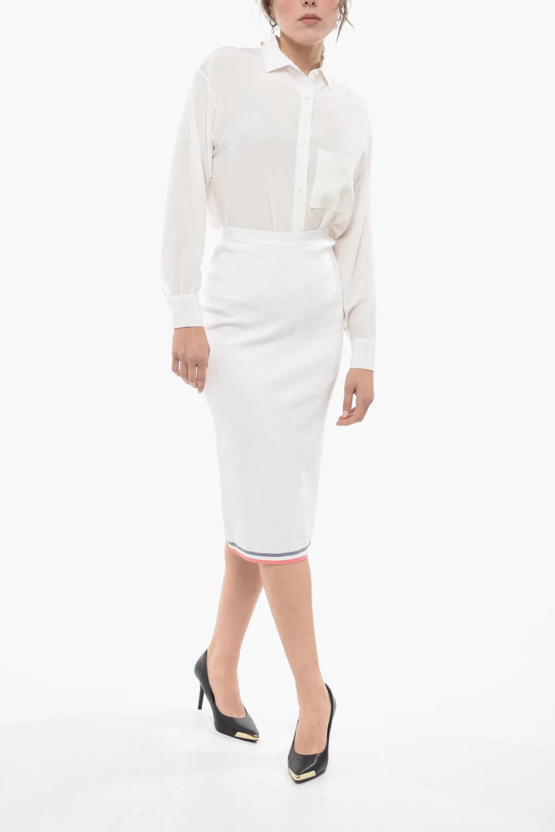 Fendi Knitted MIRROS FLUID Jacquard Longuette
