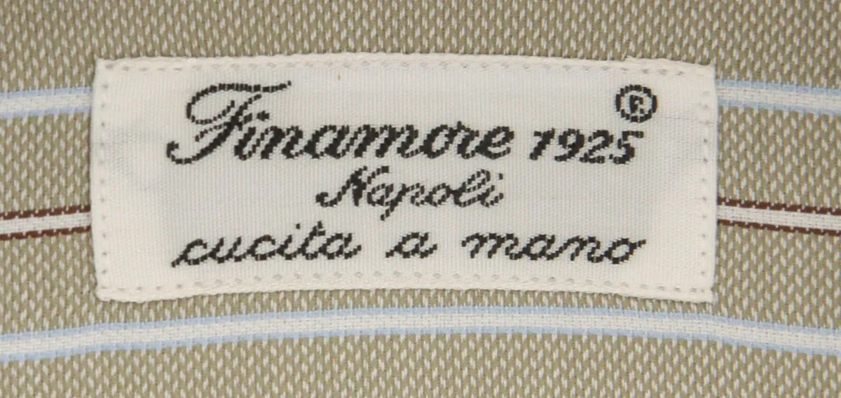 Finamore Napoli Beige Shirt - Extra Slim