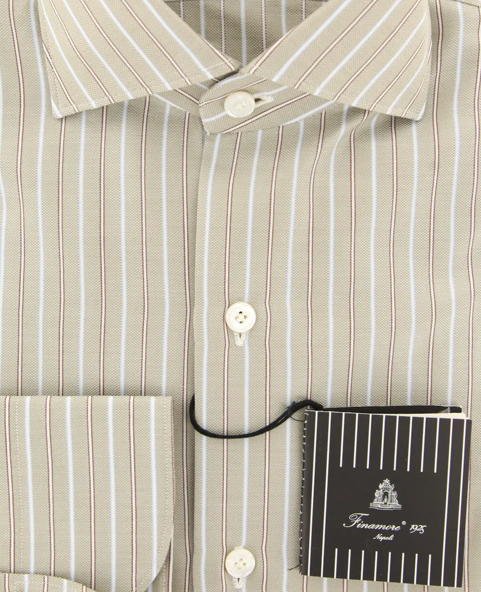 Finamore Napoli Beige Shirt - Extra Slim