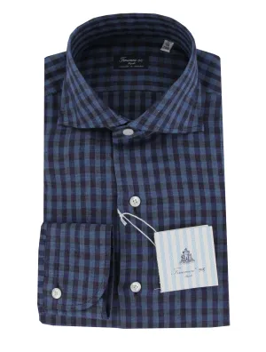 Finamore Napoli Dark Blue Shirt - Slim