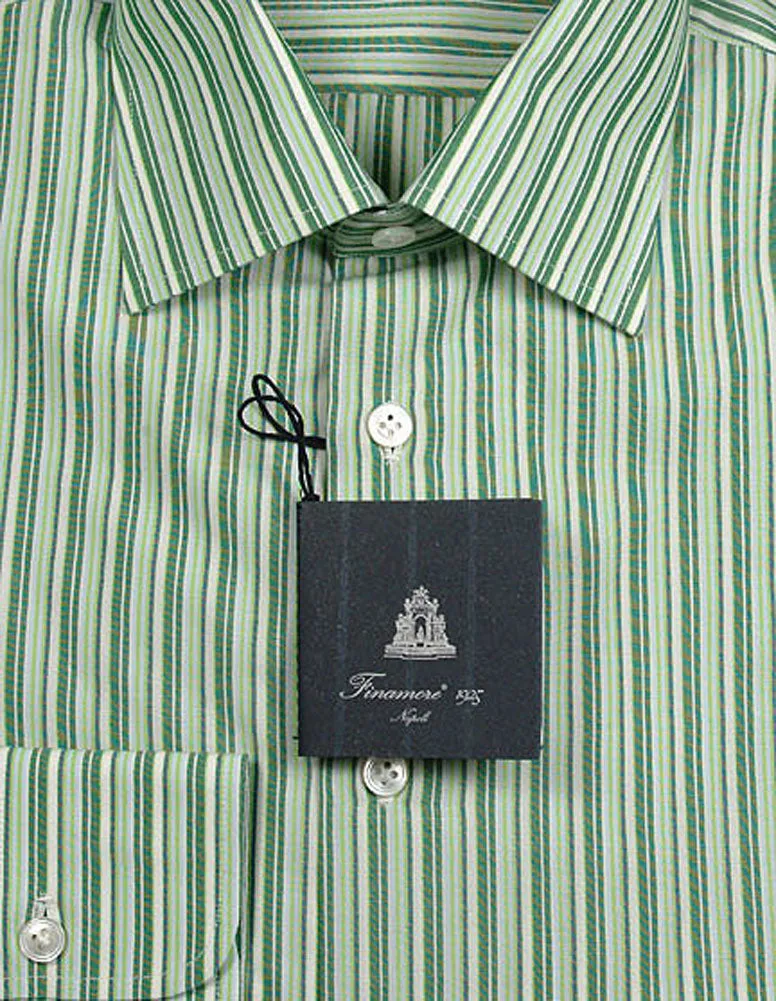 Finamore Napoli Green Shirt - Slim