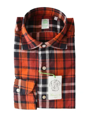 Finamore Napoli Orange Shirt - Extra Slim