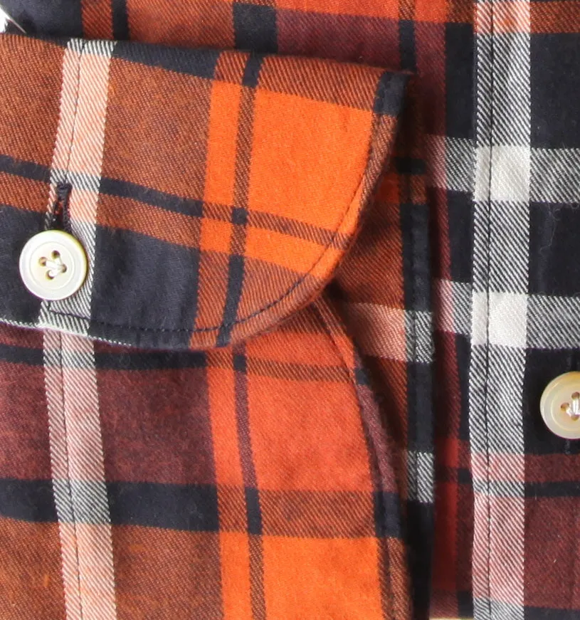 Finamore Napoli Orange Shirt - Extra Slim