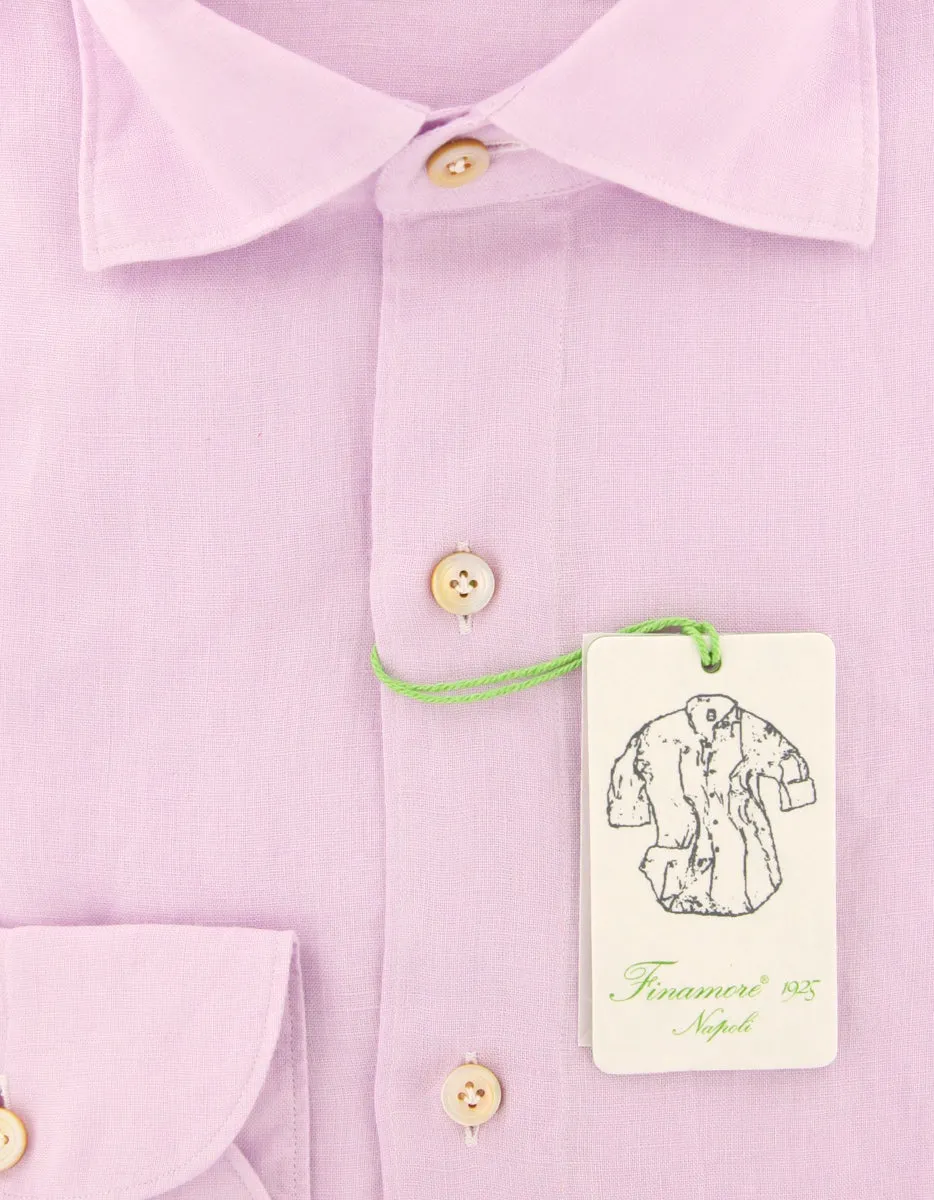 Finamore Napoli Pink Shirt - Extra Slim