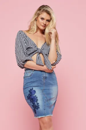 Finchley Knee Skirt Rose