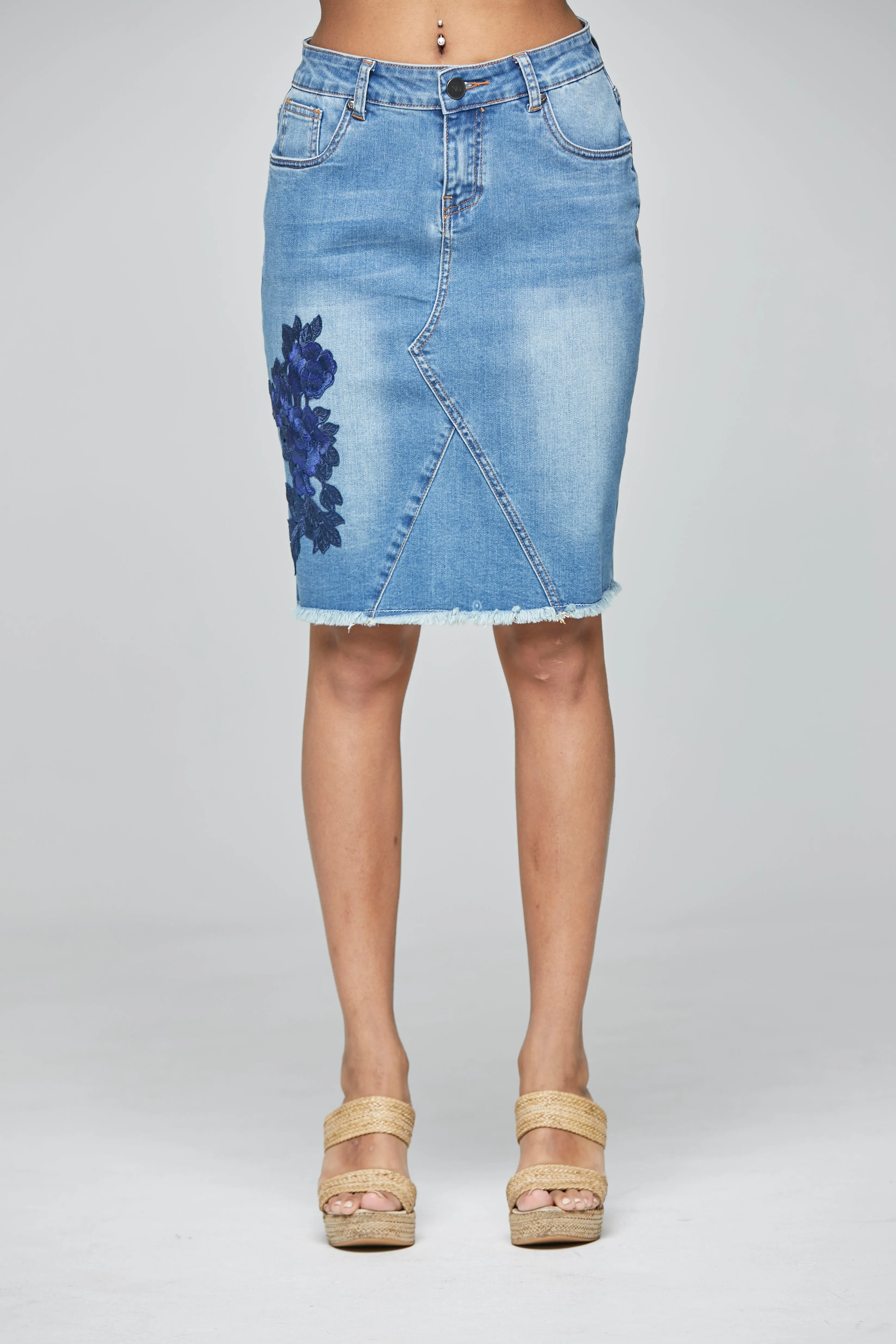 Finchley Knee Skirt Rose