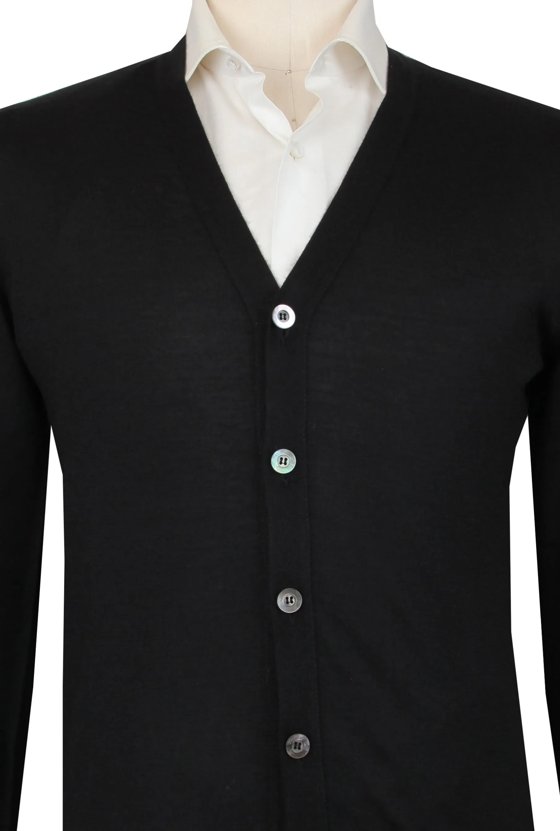 Fiori Di Lusso Black V-Neck Cardigan