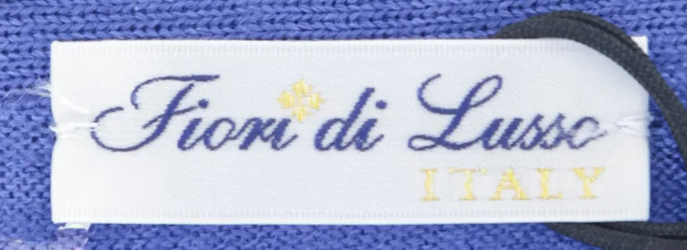 Fiori Di Lusso Blue V-Neck Cardigan