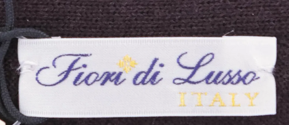 Fiori Di Lusso Dark Brown V-Neck Cardigan