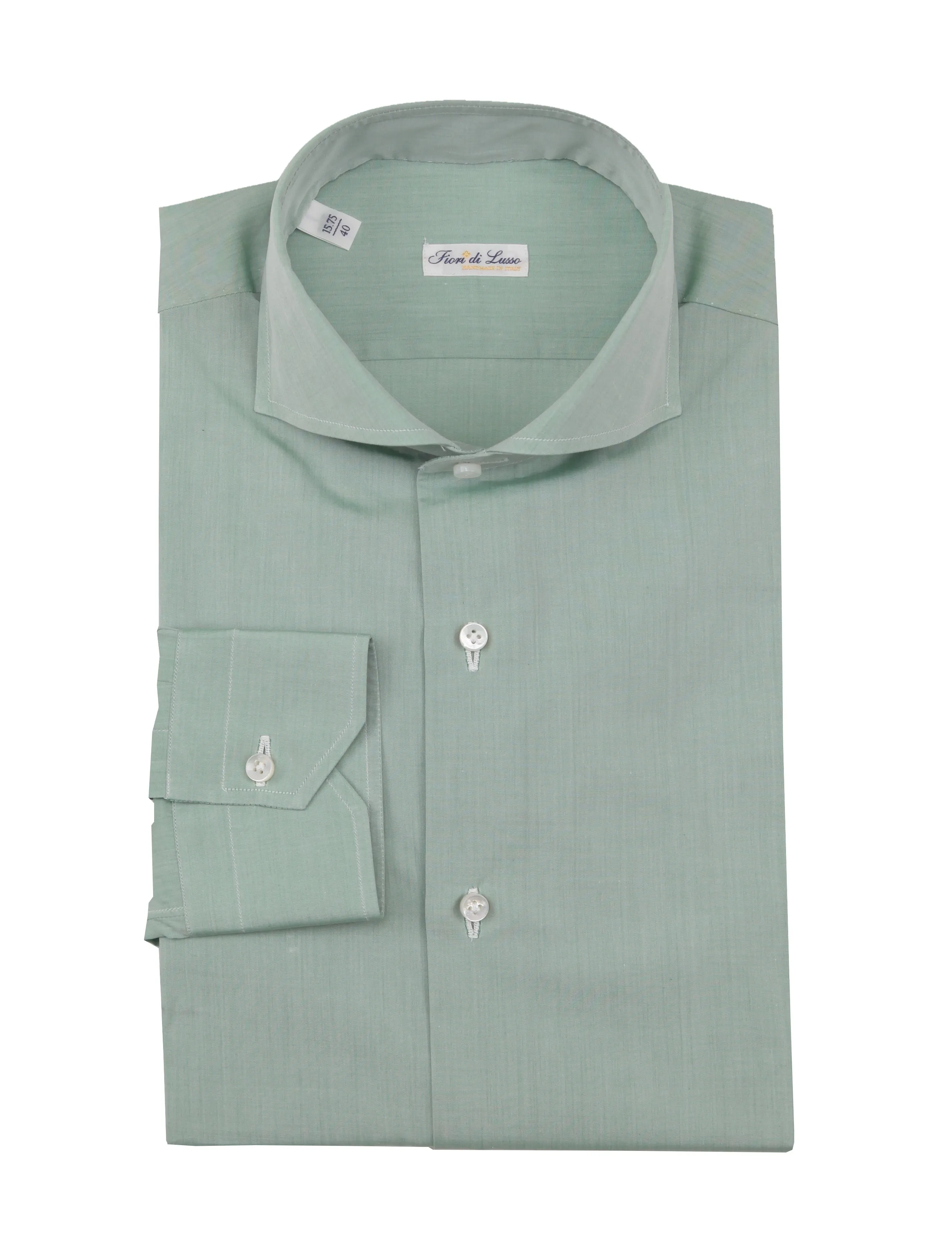 Fiori Di Lusso Green Shirt - Extra Slim