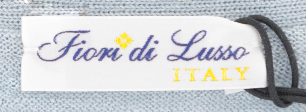 Fiori Di Lusso Light Blue V-Neck Cardigan