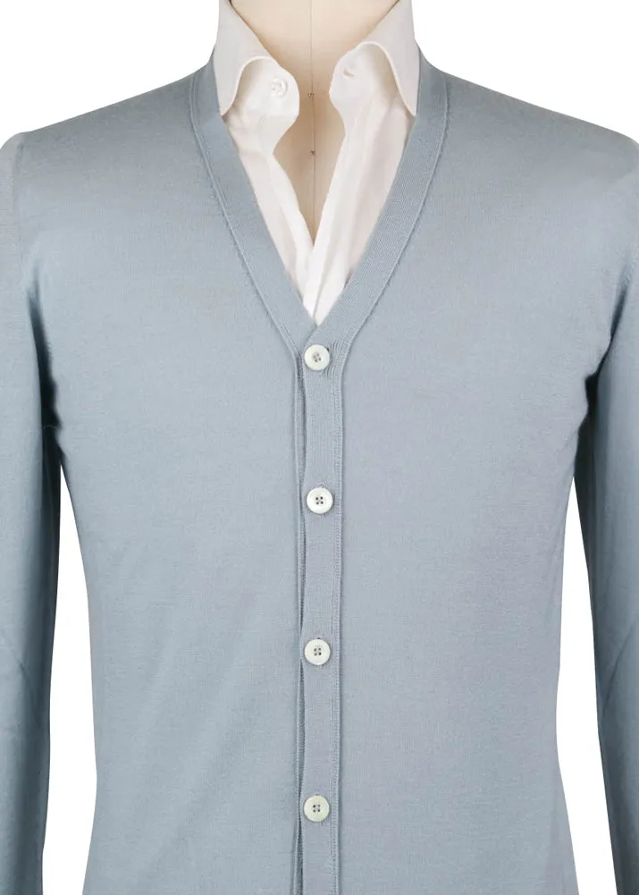 Fiori Di Lusso Light Blue V-Neck Cardigan