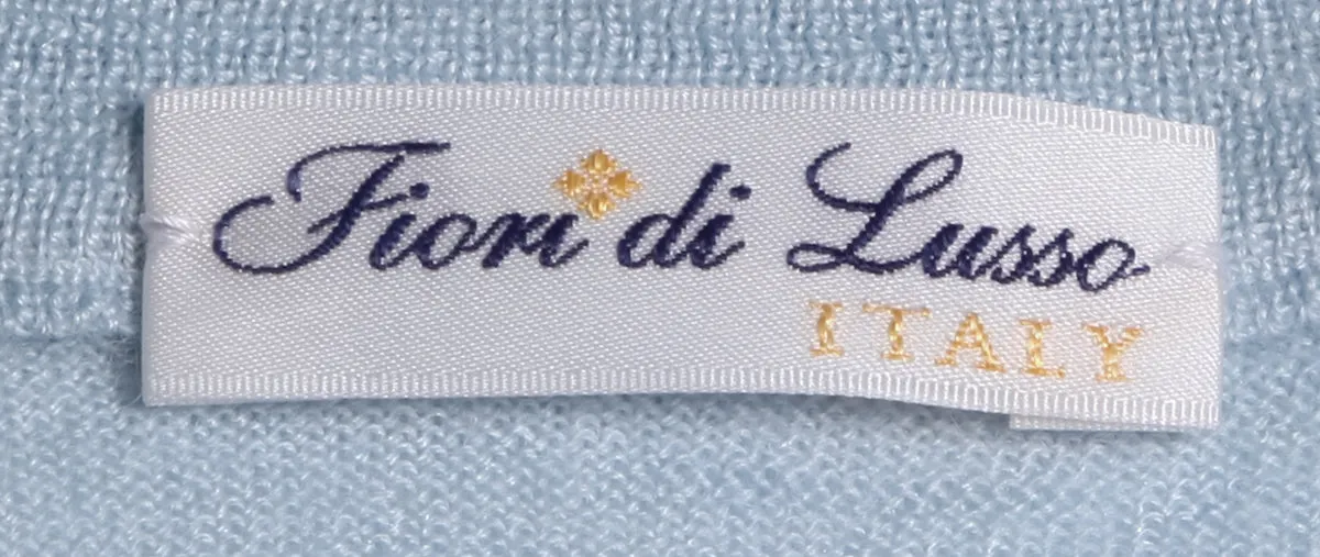 Fiori Di Lusso Light Blue V-Neck Sweater
