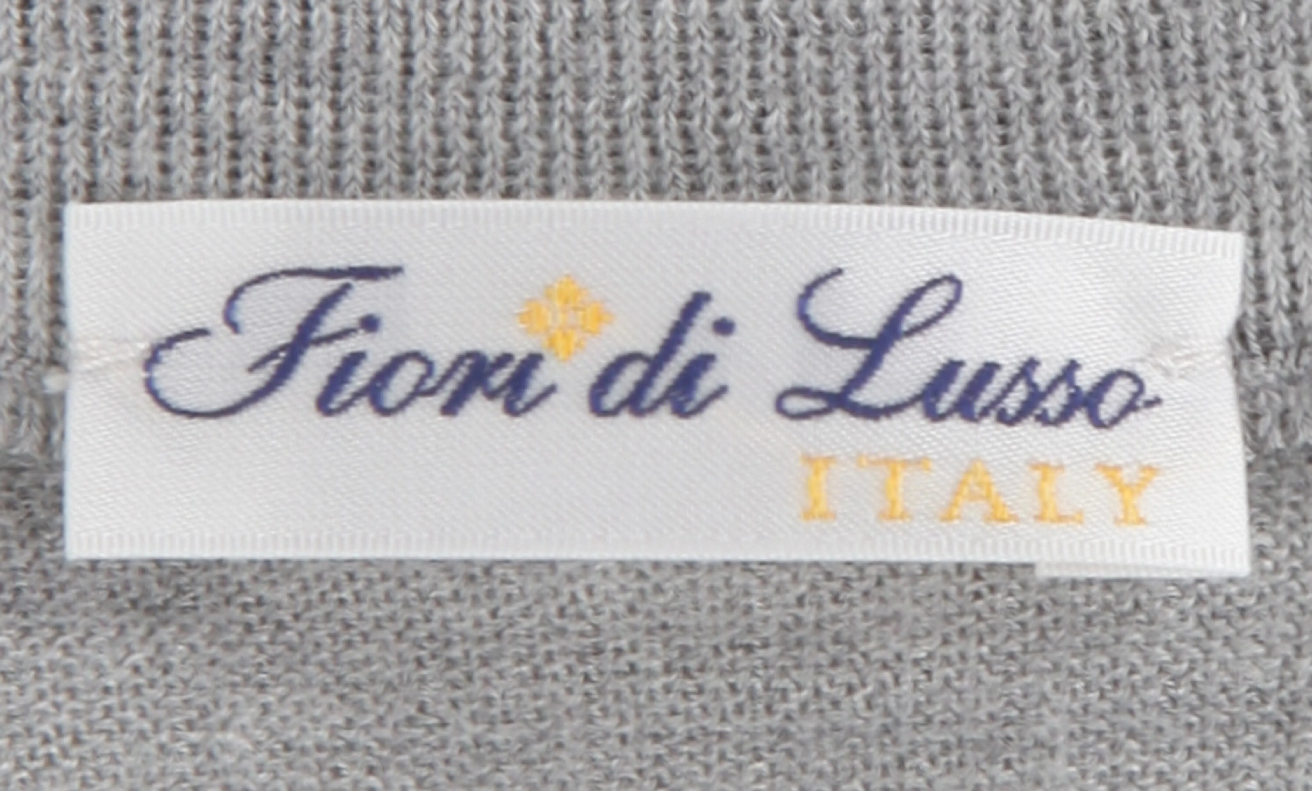 Fiori Di Lusso Light Gray V-Neck Sweater