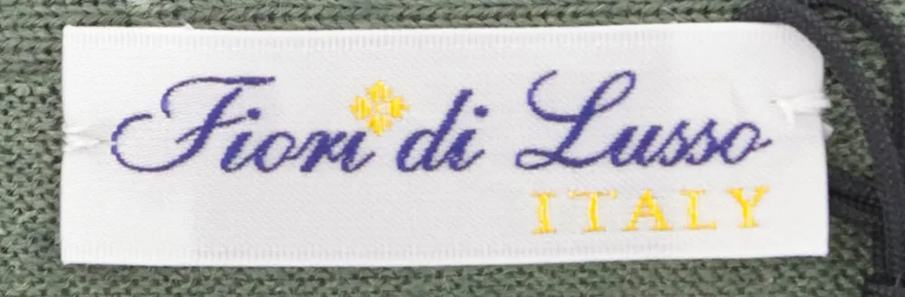 Fiori Di Lusso Olive Green V-Neck Cardigan